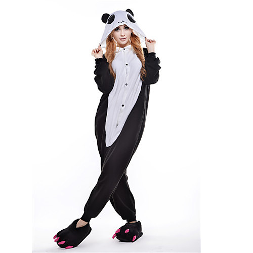 Новый Косплей красных глаз Panda флиса взрослых Kigurumi пижамы