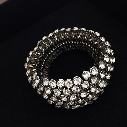 Rhinestone Geometric Round Brilliant Metal Women's Bracelet Fashion Bracelets