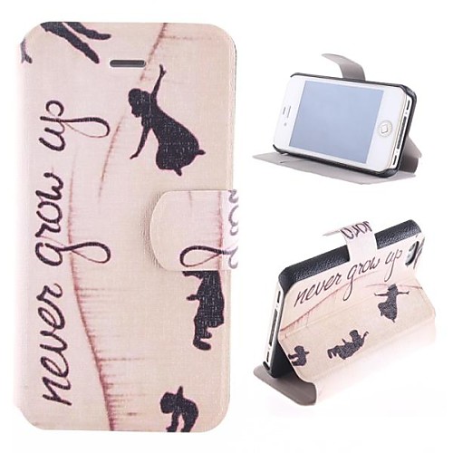 The Angel Design PU Full Body Case with Card Slot and Stand for iPhone 4/4S