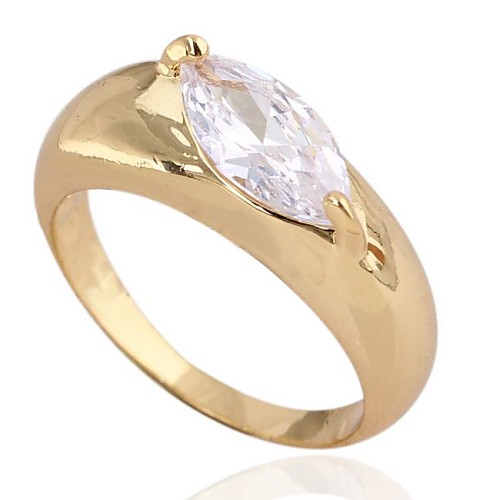 Women's  New 18K Gold Plated Fashion Hot Selling Elegant Zircon Rings