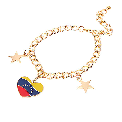 Classic Letter F Shape Golden Charm Bracelets(1 Pc)