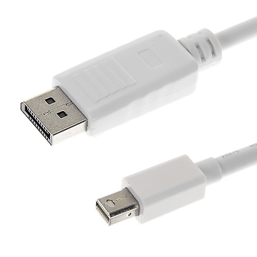 Mini DisplayPort мужчина к DisplayPort Мужской Белого видео кабель для MacBook (180см)