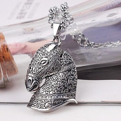 Европейский Лошадь (животных) Сплав серебра ожерелье (серебро) (1 шт)
