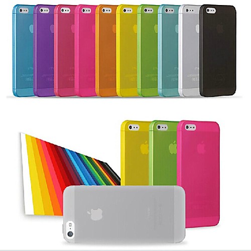 PP Ultra Thin 0.01 inch/0.3 mm Soft Case for iPhone 5/5S (Assorted Colors)