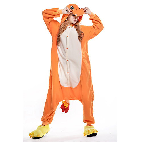 Новый Косплей Charmander флиса взрослых Kigurumi пижамы