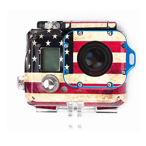 American Flag Style Case Sticker for GoPro Hero 3 Housing