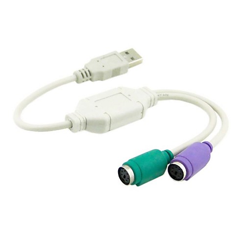 Двойной PS2 PS / 2 MINI DIN 6pin к USB 2.0 адаптер конвертер кабель для портативных ПК мыши клавиатуры Бесплатная доставка