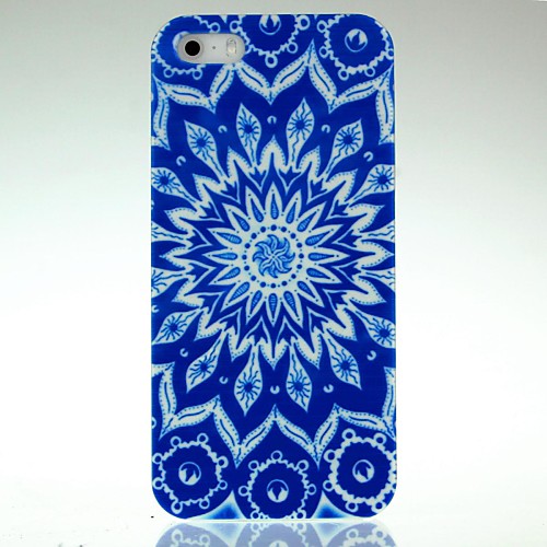 Мандала Синий Круг Pattern чехол для iPhone 5/5S