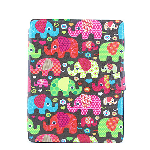 Elephant Design 360 Degree Rotating PU Leather Full Body Case with Stand for iPad 2/3/4