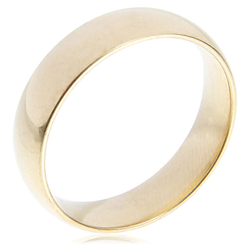 Fashion Golden Simple 316Stainless Steel Band Rings(1 Pc)