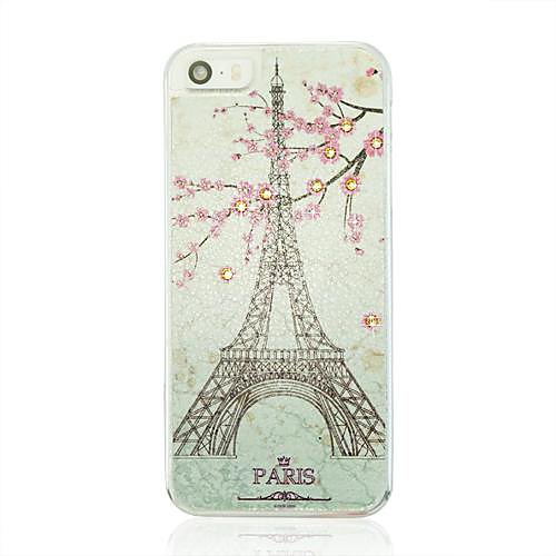 Tower Pattern Rhinestone Jewelry Hard Case for iPhone 5/5S