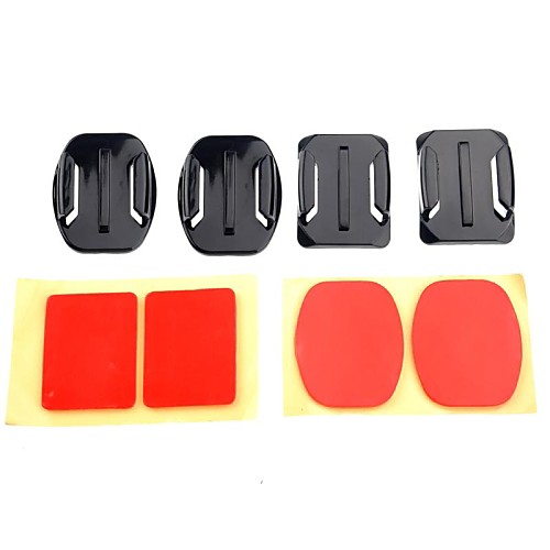 Lack Brand New 2x Flat Mounts and 2x Curved Mounts 3M Adhesive Pads for Go Pro Gopro Accessories HD Hero 3 2 1