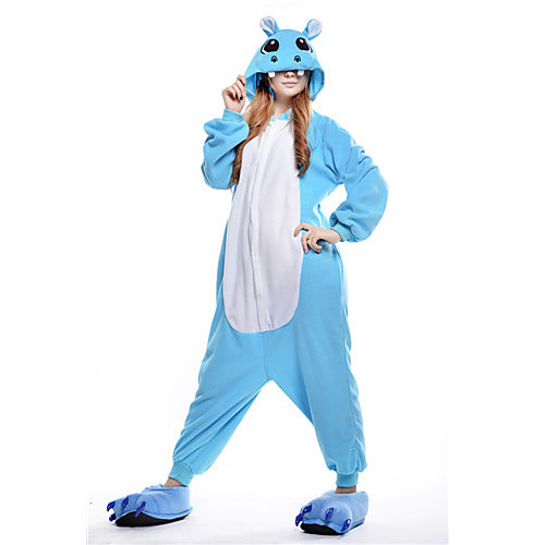 Новый Косплей Hippo флиса взрослых Kigurumi пижамы