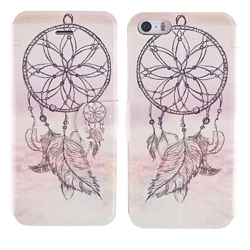 Windbell Design PU Full Body Case with Card Slot for iPhone 5/5S