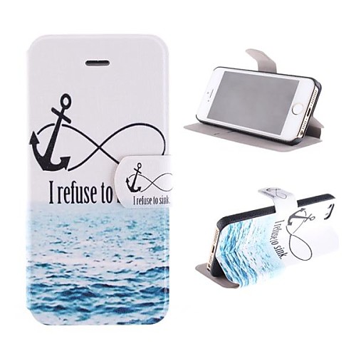 I Refuse to Sink Pattern PU Full Body Case with Card Slot and Stand for iPhone 5/5S