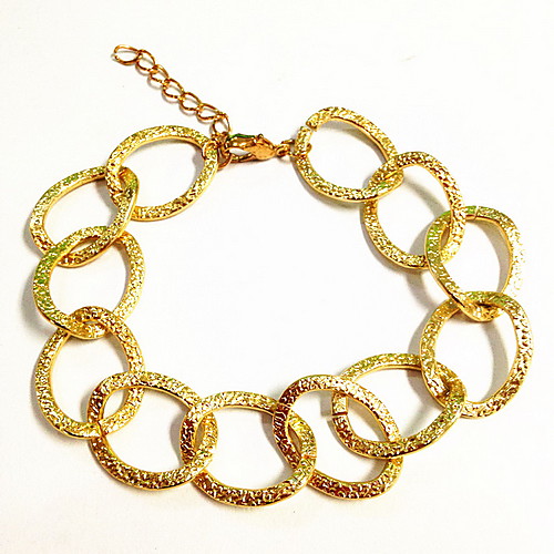 European Big Chain 17cm Unisex Gold Alloy Chain & Link Bracelet(1 Pc)