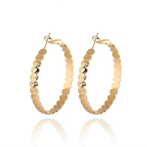 Women's New Arrival 18K Gold Plated Fashion Round Shape Classic Design Earrings ER0336