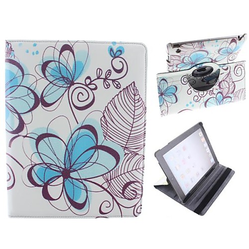 Abstract Print 360 Degree Rotating PU Leather Case with Stand for iPad 2/3/4