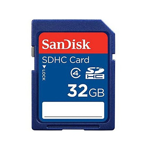 SanDisk СКБ-32GB SDHC карты памяти - синий  красный (32GB / Класс 4)