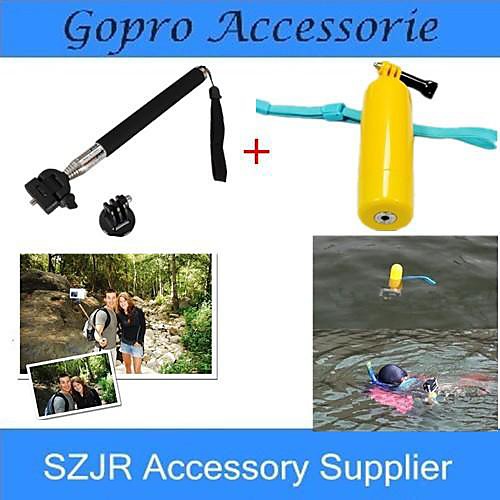 Gopro Accessories 2 in 1 Floating Grip Handheld Stick  Monopod with Mount Adapter For GoPro Hero 1 2 3 3 Cameras