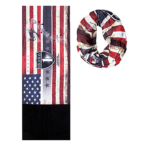 KORAMAN Outdoor American Flag Cycling Fleece and Polyester Dry Amazing Magic Scarf Headband