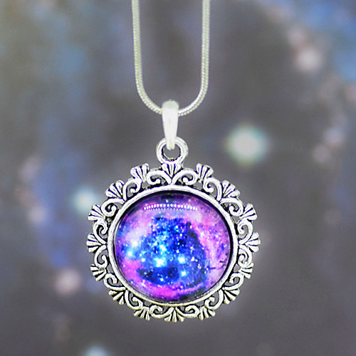 Ожерелье с круглым галактическим кулоном (1 шт)
