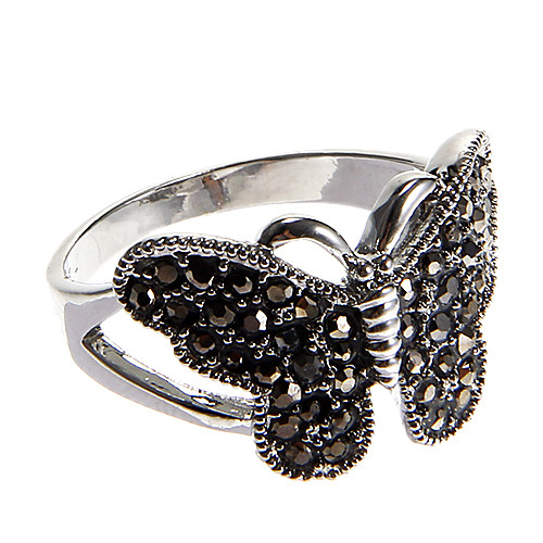 Classic Butterfly Shape Silver Statement Ring(1 Pc)