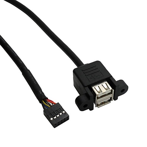 USB2.0 кабель USB 9p к USB2.0 двойной самку можно заблокировать панель с ушами бесплатная доставка