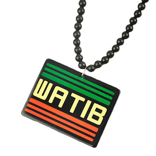 мода хип-хоп стиль watib кулон многоцветный акрил ожерелье (1 шт) (черный, белый)