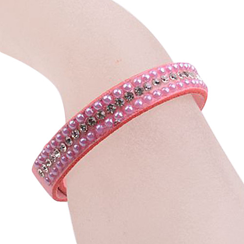 European Style Three Layer Pearl Leather Bracelet