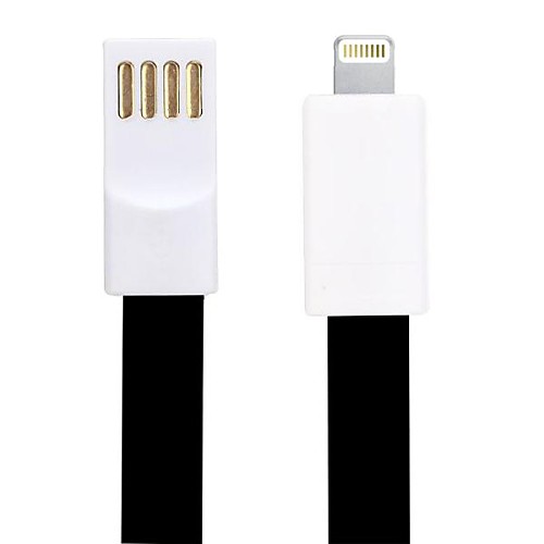 Flat Design Magnet 8 Pin USB Data Charging Cable for iPhone 5/5S iPad mini and others(1.2M,Assorted Color)