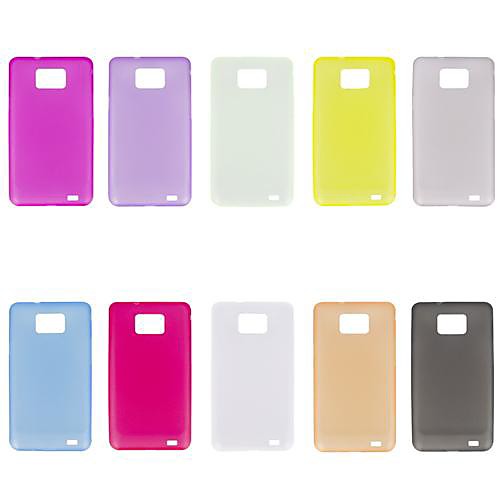 сплошной цвет ультра-тонкий прозрачная задняя крышка для Samsung Galaxy S2 i9100 (разных цветов)