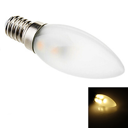 LED лампа в форме свечи (220-240V), теплый белый свет, E14 1W 7x5050SMD 70LM 3000K