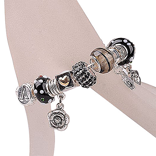 Fashion Flower Bag Charm Bracelet