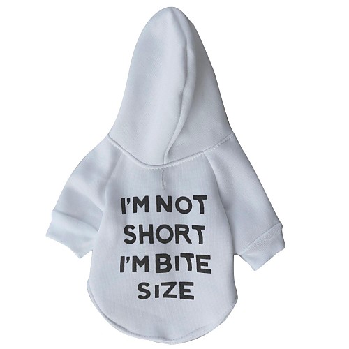 I'M NOT SHORT Pattern Fleeces Hoodies T-Shirt for Dogs(Whire/Blue/Gray Assorted Sizes)