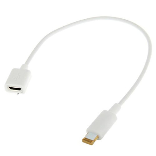 Micro USB женщины к 8 контактный разъем адаптера на мобильный 6 iPhone 6 плюс iPhone 5 / Ipad Mini / Ipad 4 / Ipod Touch 5 (22см)