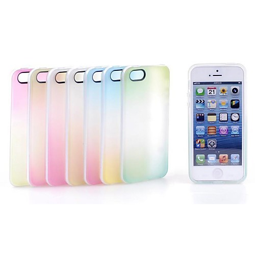 Ultra Thin Frosted TPU Rainbow Color Case for iPhone 5/5S