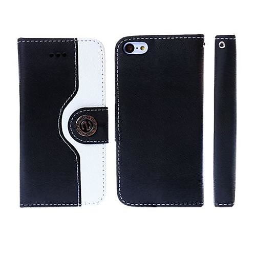 Mouse Lines Pattern PU Leather Full Body Case with Stand and Card Slot for iPhone 5/5S