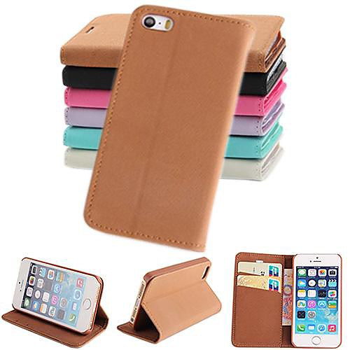 Pashm PU Leather Full Body Case with Stand and Card Slot for iPhone 5/5S (Assorted Colors)