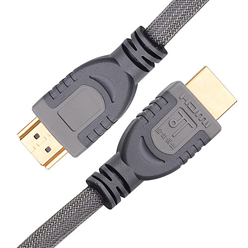 8м HDMI v1.4 3d 1080p мужчинами высокая скорость кабельного бесплатной доставкой (серый)