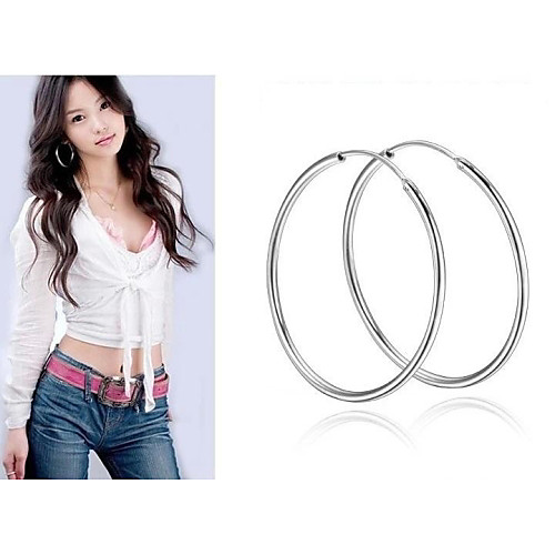 Women's Exaggerating S925 Silver Round Earrings 2 pcs (1 pair)