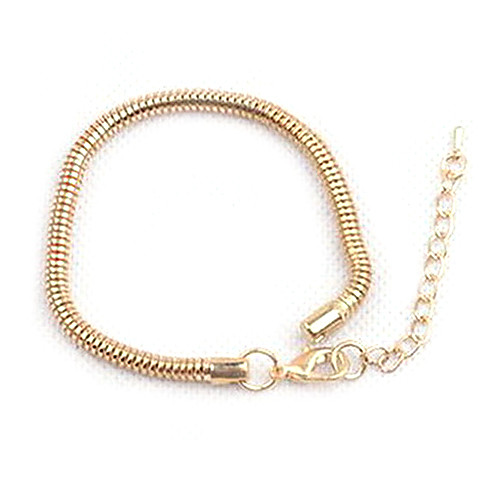 Simple Gold Plated Chain & Link Bracelet