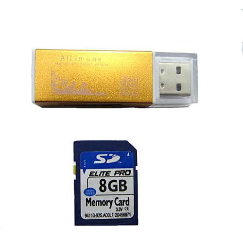 Класс 8gb 4 SD Карта памяти SDHC и USB кард-ридер