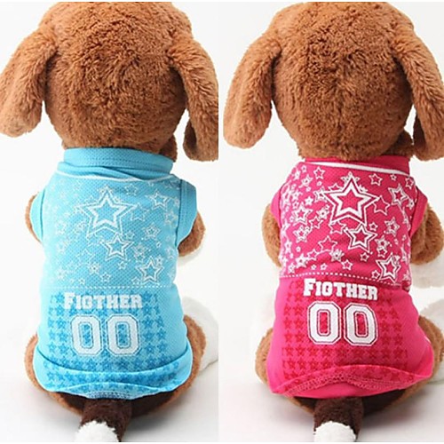 Lovely Cotton star pattern Pet T-Shirt for Dogs(Assorted Colors and Size)