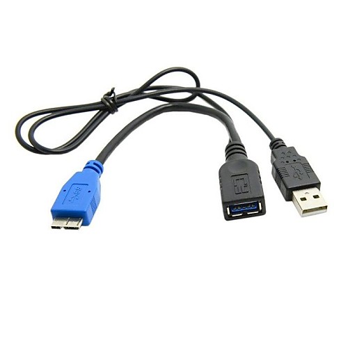 USB 3.0 OTG хост флэш-диск кабель с USB Power для галактик Note3 / N9000 заряжать телефон в то же время и бесплатной доставкой