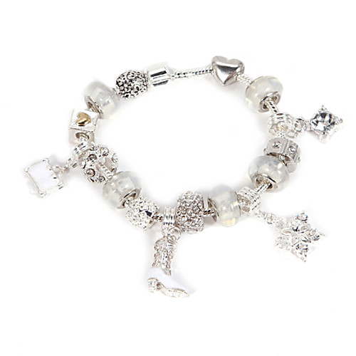 Fashion Elegant Sliver High-heeled Shoes Charm Bracelets