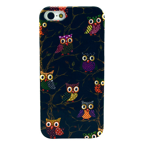 Довольно Cartoon Совы Pattern мягкий чехол TPU для IPhone 5G/5S