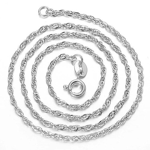 I FREEWomen's Fashion S925 Silver Water Ripples Necklace 16' 18' And 20'