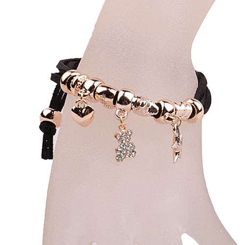 Alloy Lovely Bear Star Charm Bracelet