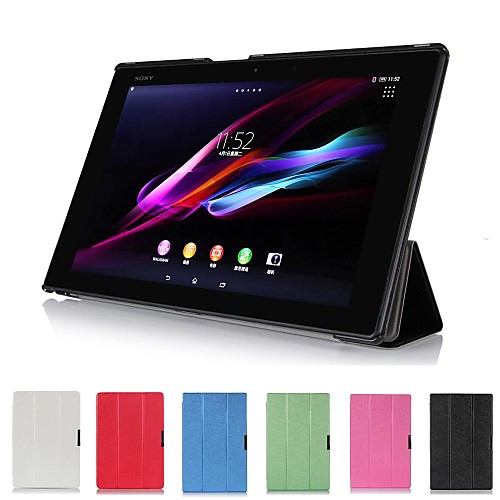 Leather Smart Cover Folio Flip Stand Case for Sony Z2 tablet